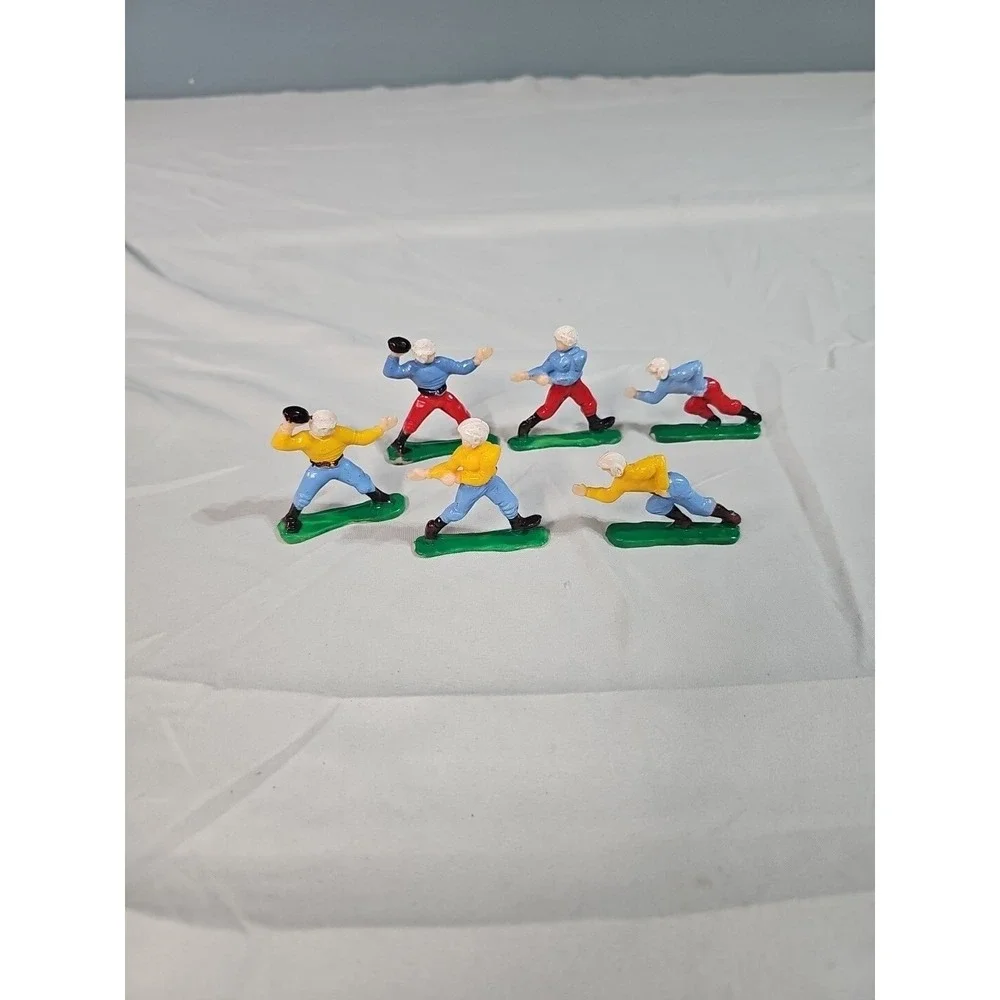 Vintage Football Players Cake Toppers 1950's C.M.V. Hong Kong Lot of 6